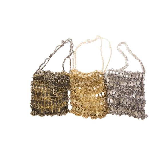 Neide Ambrosio Zipper Metal Chain Mail Bag Handcrafted in Brazil - Picture 3 of 11